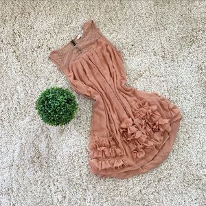 🆕 Forever 21 pink lace ruffle dress